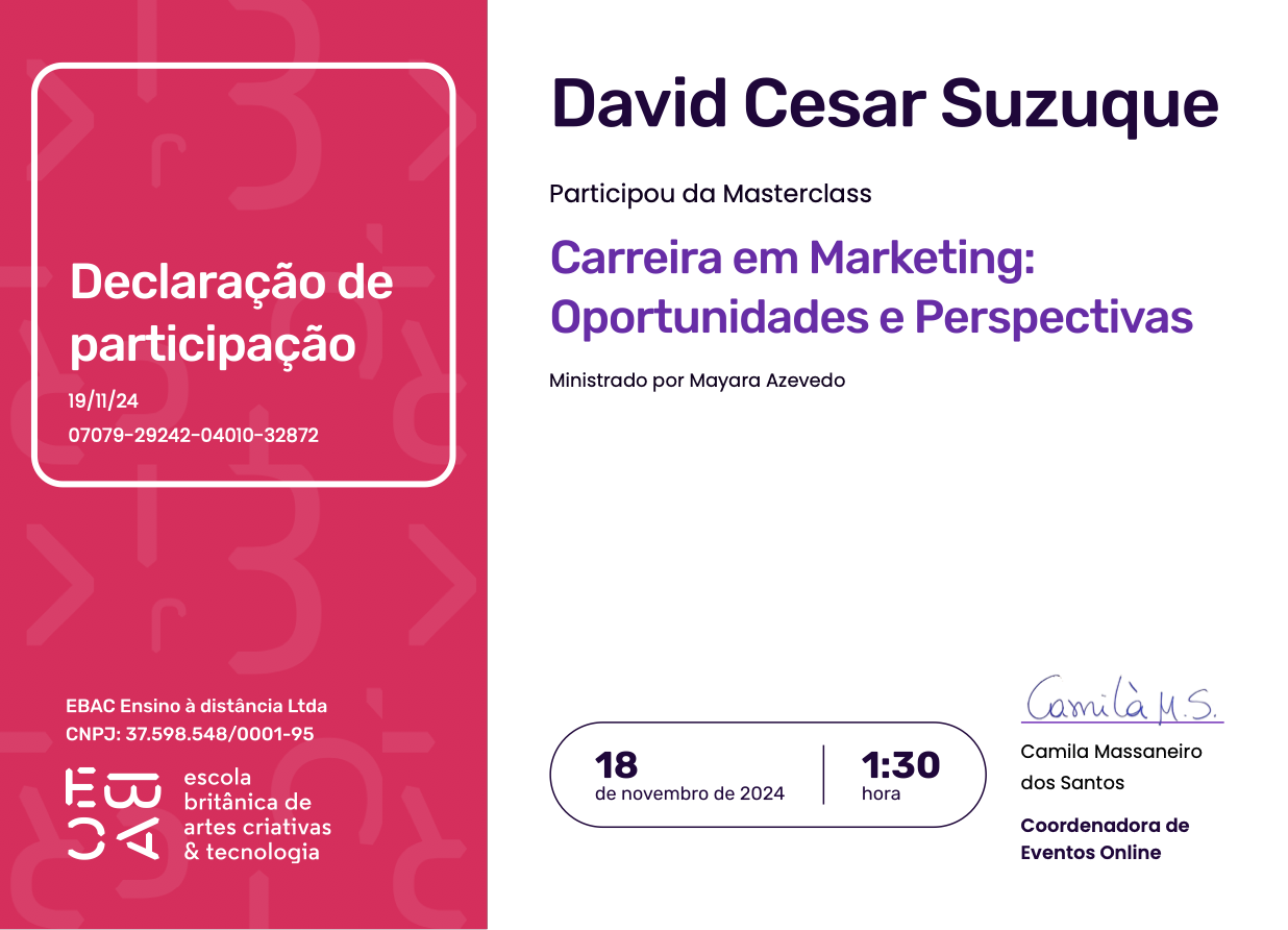 EBAC Certificate 2