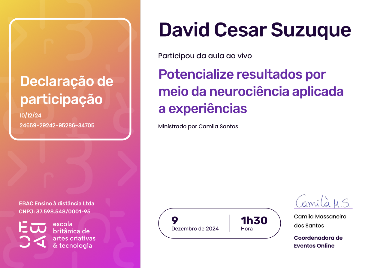 EBAC Certificate 3